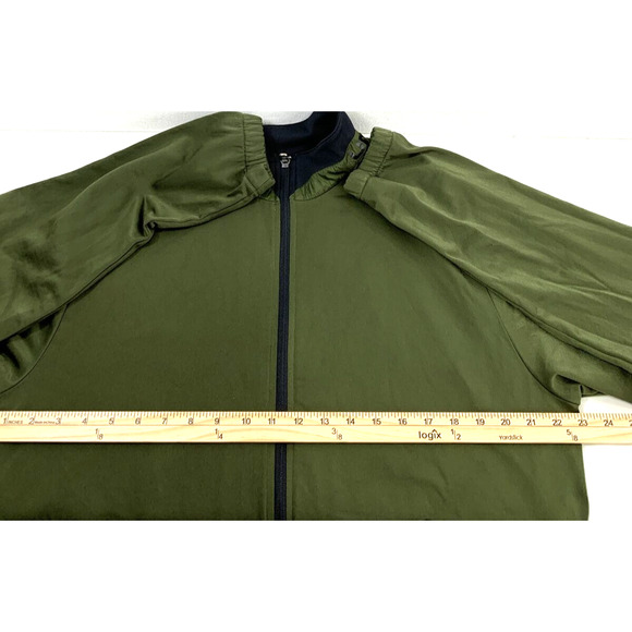 Under Armour Jacket Mens Large Green Black Track Jacket Full Zip‎ Long Sleeve - Picture 4 of 10